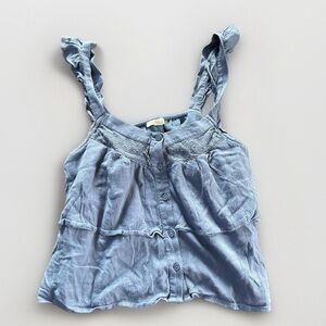 American Eagle blue babydoll top